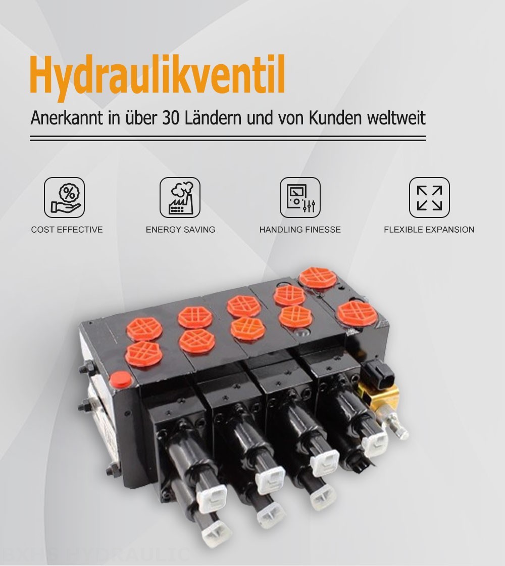 HSDVG32 Elektrisch proportional und manuell 5 Steuerkolben Proportionalventil